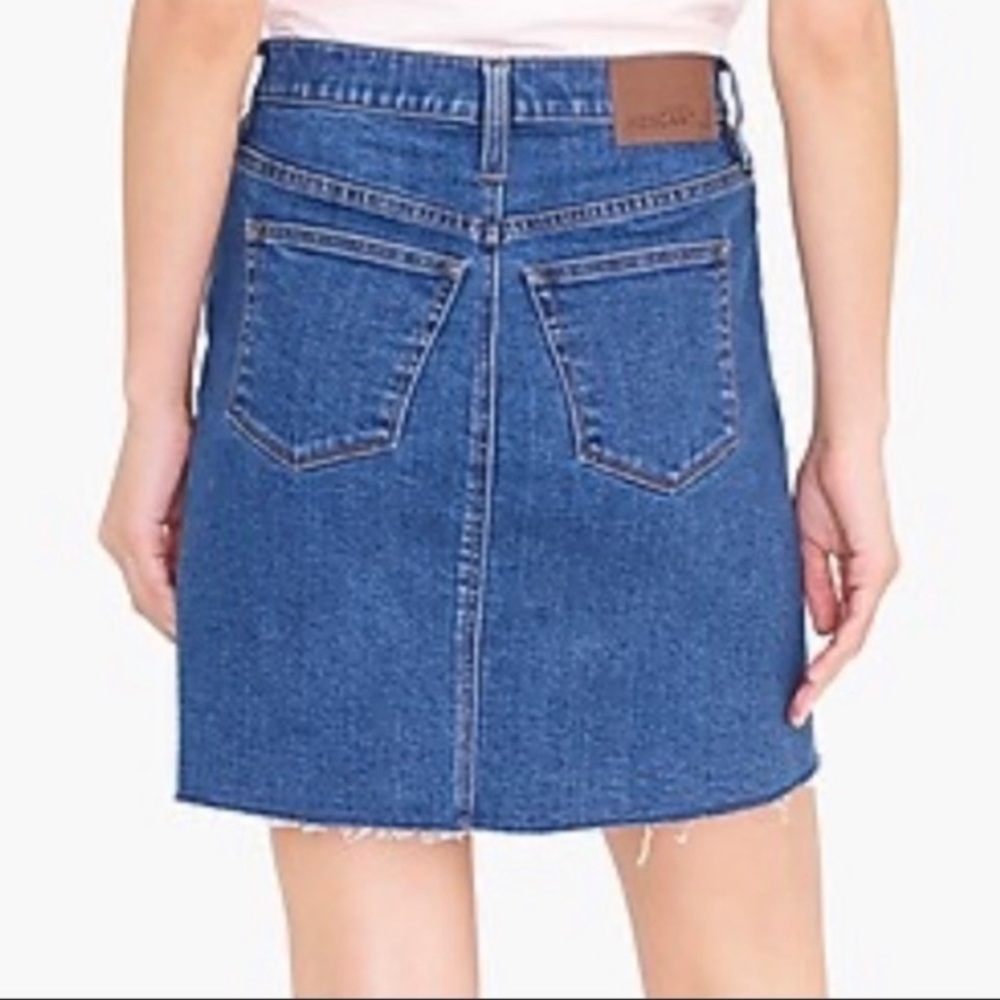 {J. Crew Mercantile} Floral Embroidered Denim Skirt - Women's 6 - Picture 2 of 9